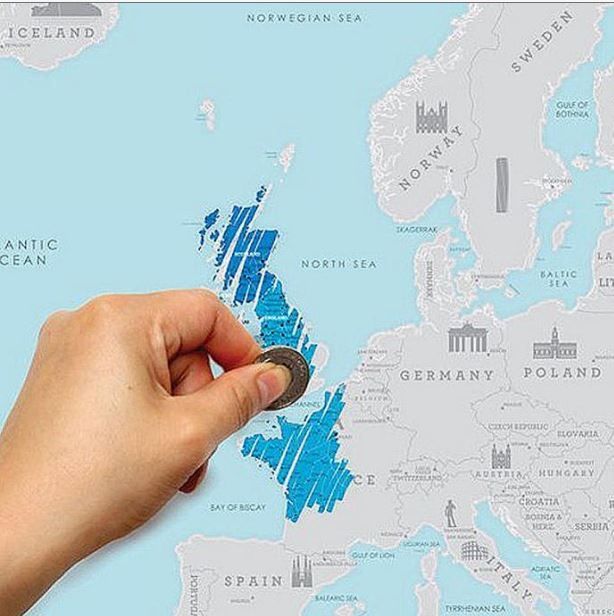 скреч карта на света карта за търкане с монета