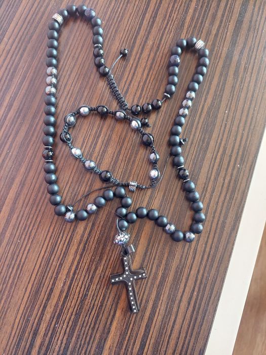 Мъжки комплект колие и гривна