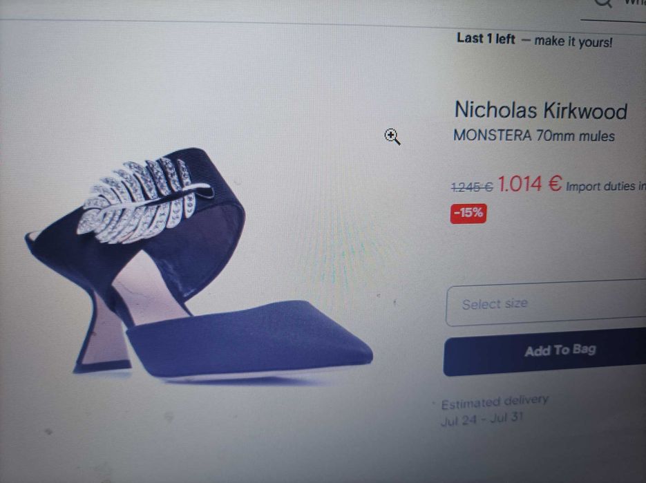 $1245 обувки Nicholas Kirkwood