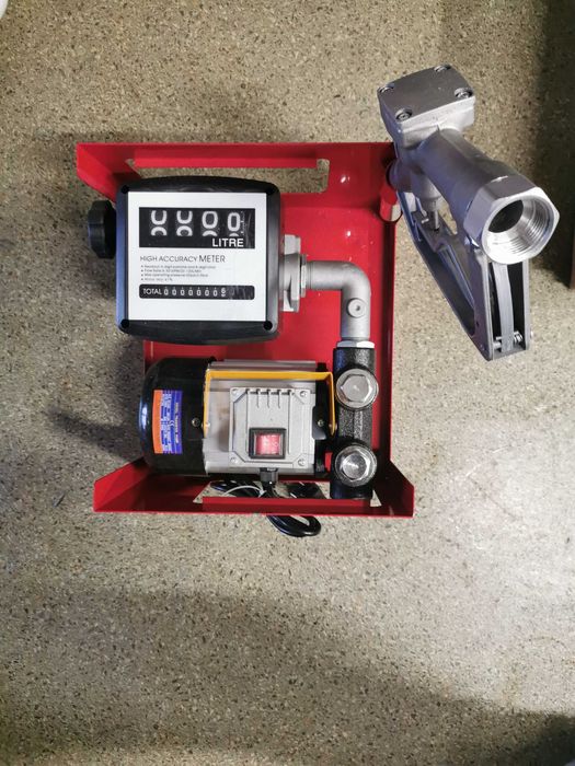 Помпа за източване на  дизел нафта масло-колонка+брояч+пистолет+маркуч
