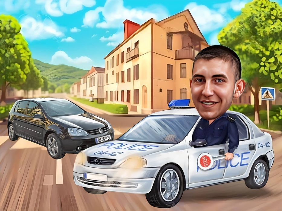 Забавна дигитална карикатура