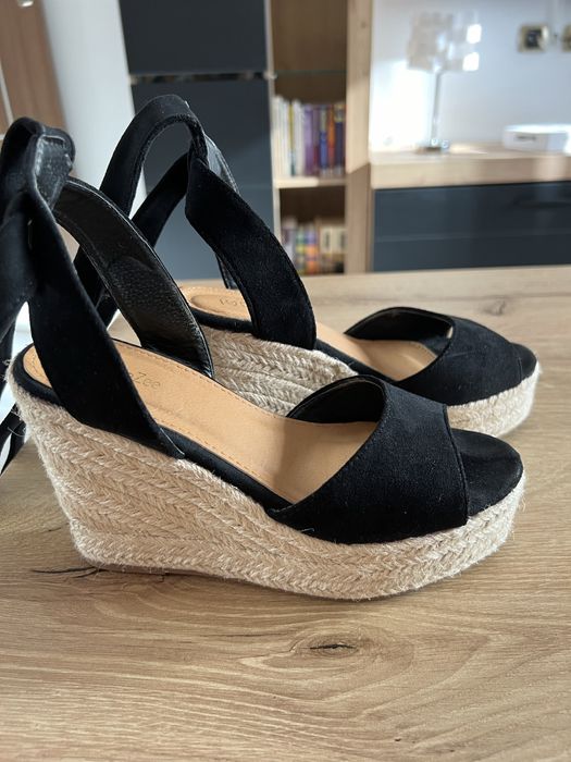 Sandale/espadrile negre Deezee, 36