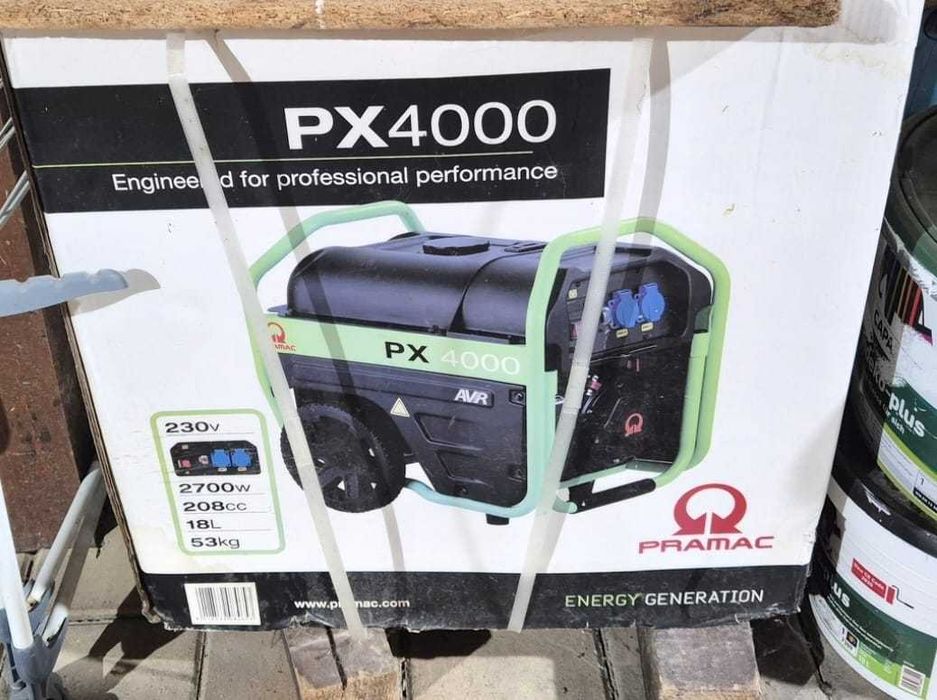 Generator pe benzină Pramac PX4000, monofazat, 230V, 50Hz, motor SR170F Stage V, pornire manuală