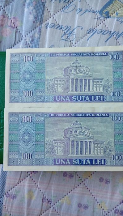 Bancnote 100 lei Nicolae Bălcescu, an 1966, noi, nefolosite, neinndoite, fără pete
