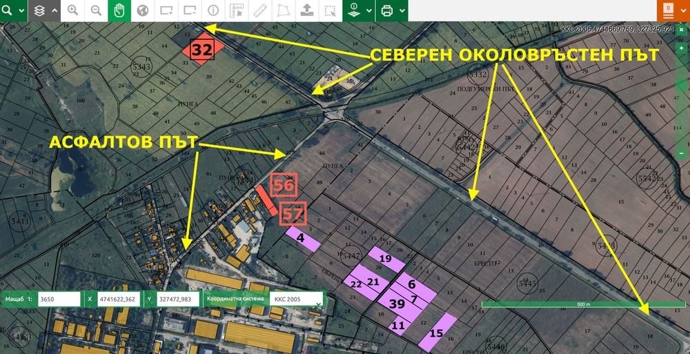 Продава парцели до северен околовръсетн път на София в Световрачене