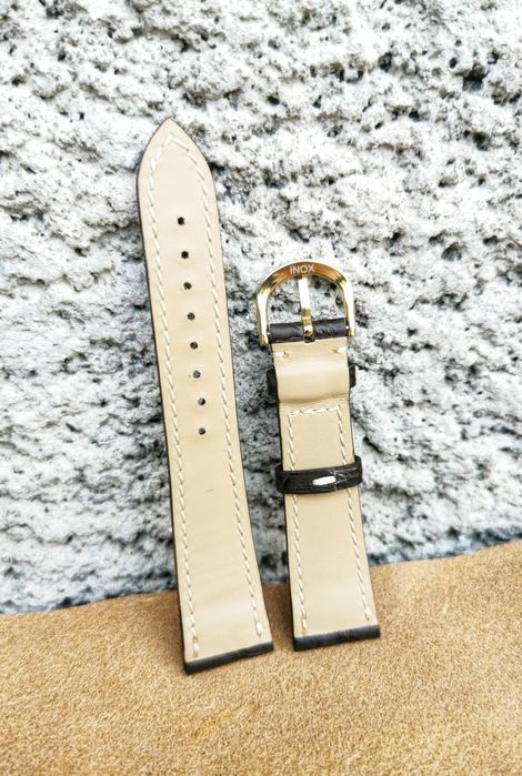 Curea ceas 20mm ,lucrata manual din piele de aligator