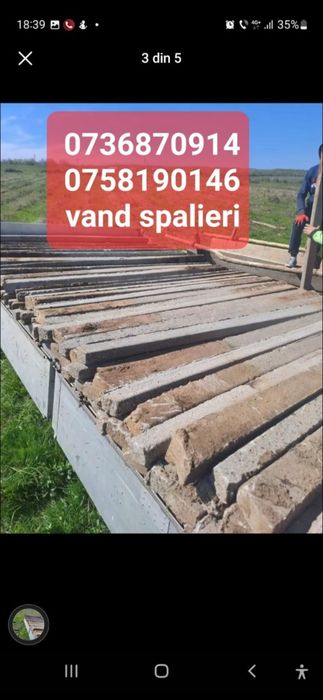 Vand spalieri pentru vie