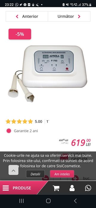 Aparat de ultrasunet facial/combina cosmetica