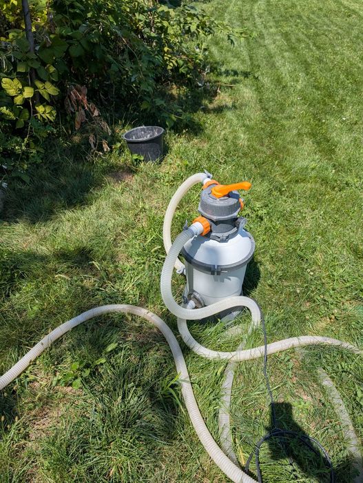 Piscina supraterana + scara + underlay + pompa + nisip filtrare +kit substante + minciog