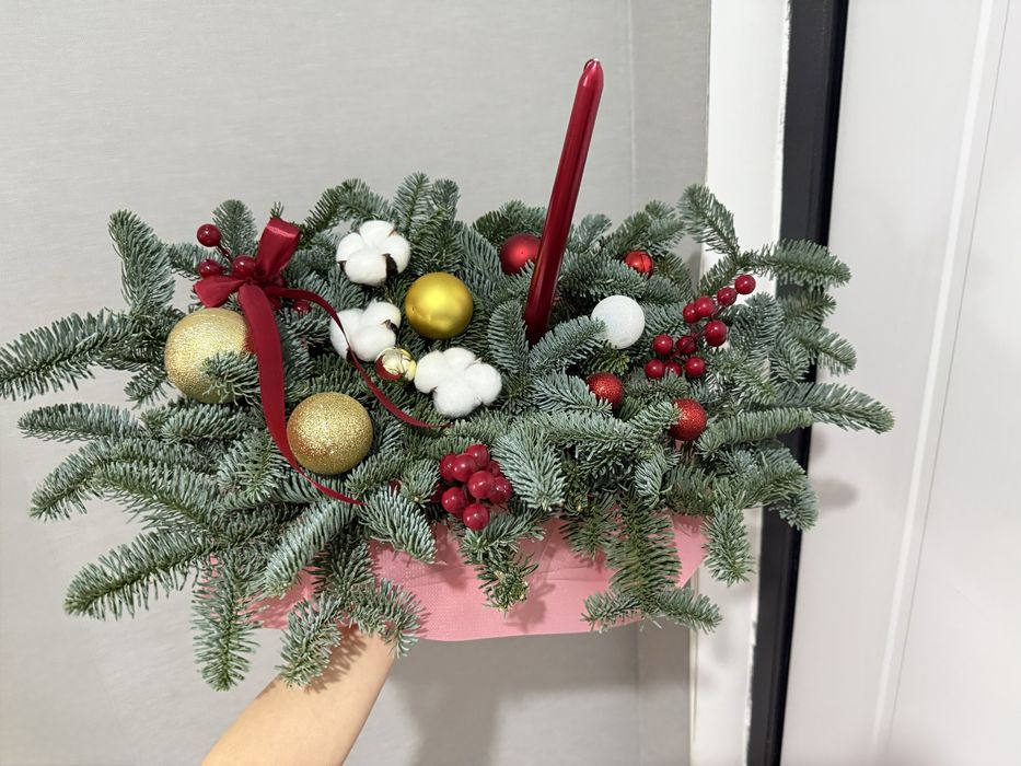 Настольная композиция для новогоднего стола