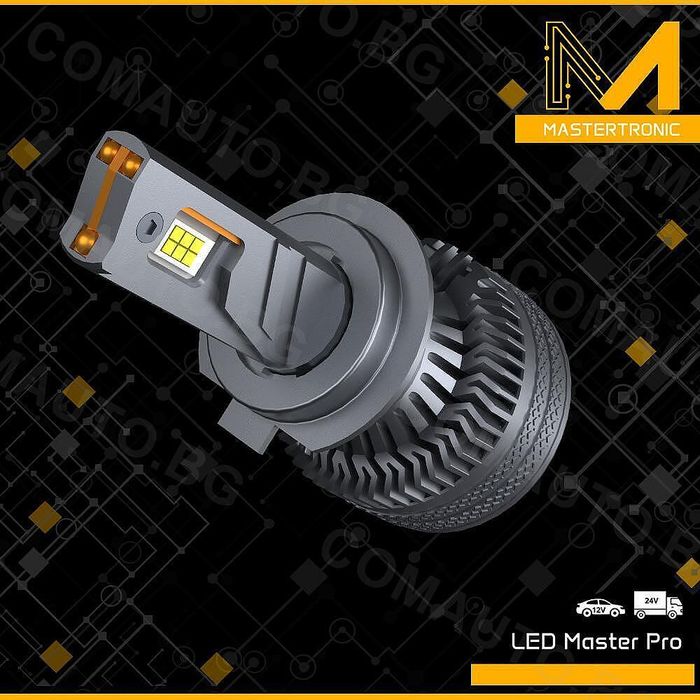 Led master pro - led крушки mastertronic 12/24v, 6000k, 140w, h4