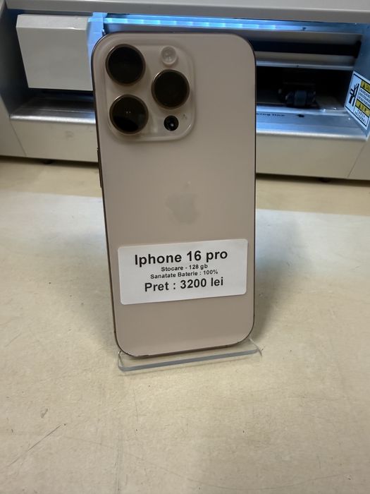 Iphone 16 pro / 128 gb / 100% baterie / Impecabil ca Nou / garantie