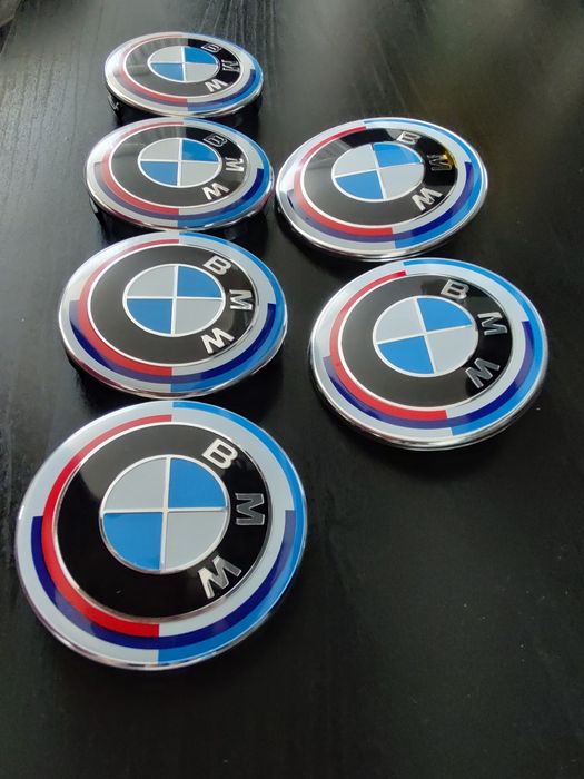 Set 7 Embleme Bmw Model Nou Aniversar Capota Portbagaj Volan Jante