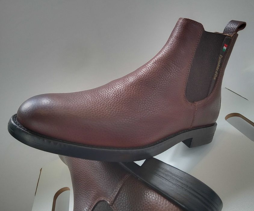 Ghete chelsea 45 46 plain toe premium Pantofola D'oro NOU piele natur