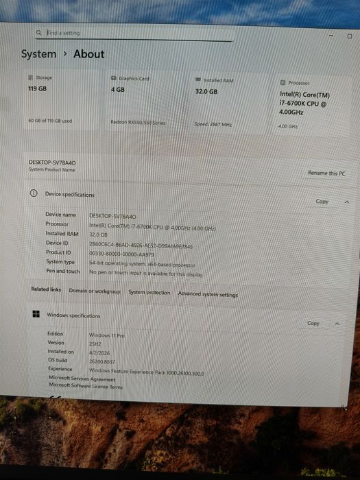 Kit Intel I7-6700k 32 gb cooler Noctua