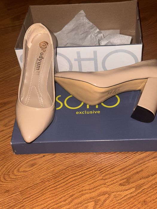 Pantofi stilleto nude/bej 36