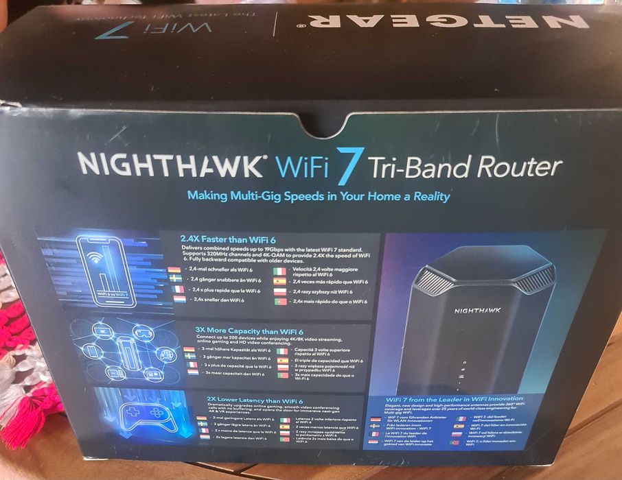 Ruter wireless Netgear Nighthawk rs700 wifi 7 triband router