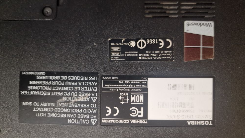 Toshiba Satelite ultrabook U945 - Defect