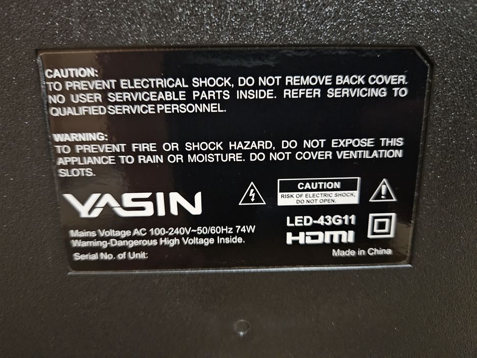 Плазменый телевизор YASIN LED-43G11