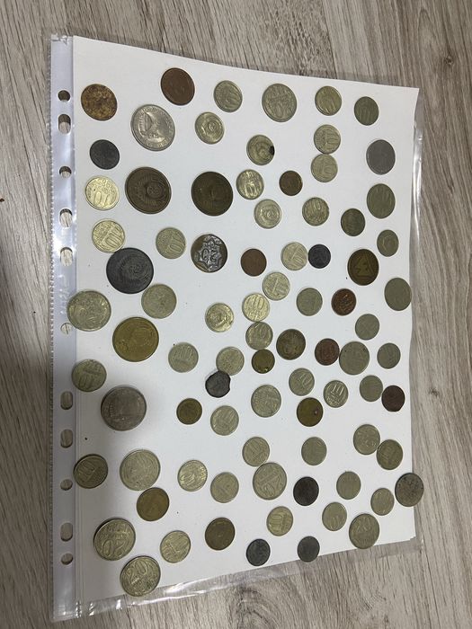 советские открытки и монеты