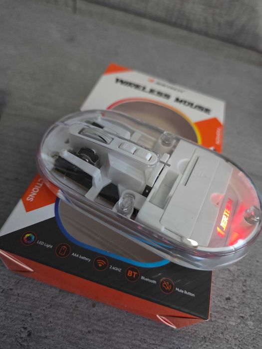 Wireless Светеща прозрачна мишка!