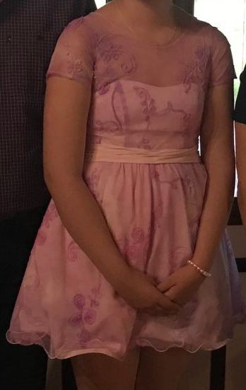 Розова официална рокля