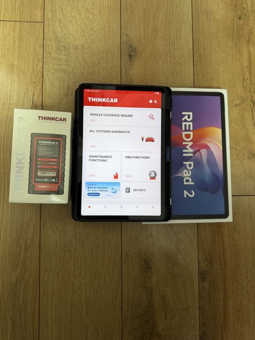 Tester/Diagnoza Launch x431-Thinkdiag 2+Tableta Xiaomi PAD 2 & Husa cu Softul Thinkdiag+ instalat pentru Statie Itp