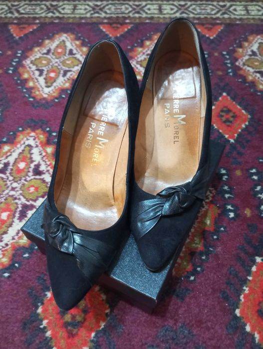 туфли замшевые черные