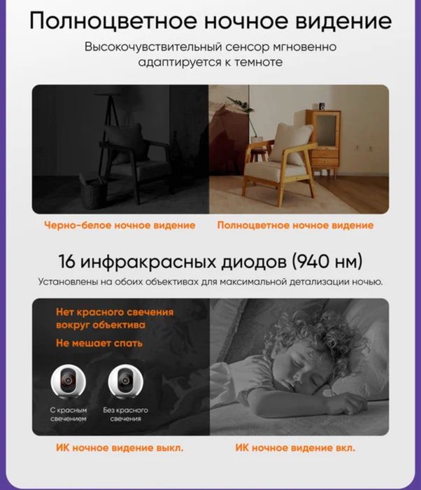 Xiaomi Smart Camera C500 Dual 2×4 МП 2.5K Wi-Fi 6 PTZ 360° глобальная