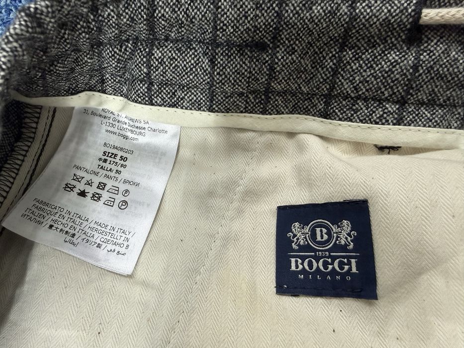100% вълна Boggi Milano Wool Pinstripe Pant ОРИГИНАЛНИ мъжки панталони - L