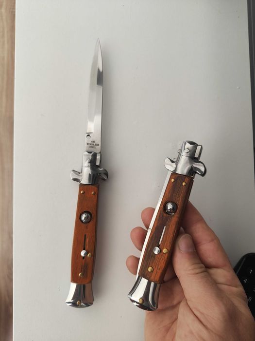 Briceag Pescuit Vânătoare , Cuțit Italian 24cm mâner de lemn