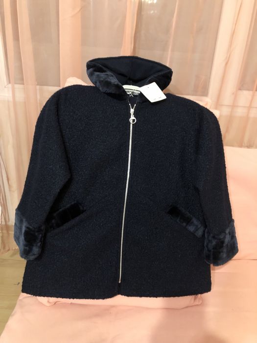 Нова дамска елегантна дреха с качулка, р-р XL, цвят тъмно син.