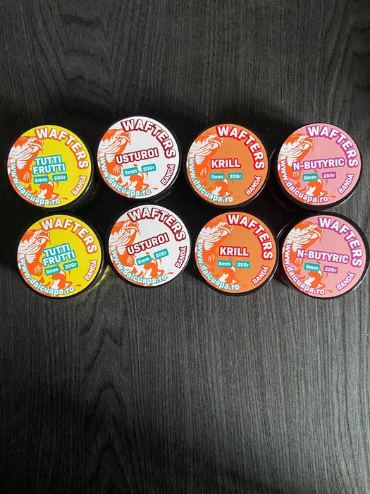 Pachet Wafters Banda ( Bandum ) 5 si 8 mm. 4 Arome / Da-i cu Apa