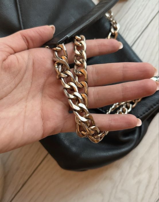 Geanta stil baguette piele • Tosca blu
