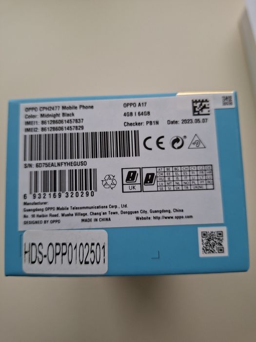 Telefon mobil OPPO A17, Dual SIM, 64GB, 4GB Midnight Black - SIGILAT