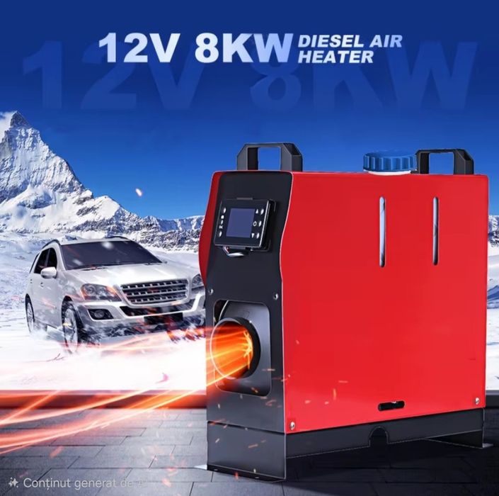 Incalzitor Aer Diesel 8KW/12Vcc Silentios Portabil Compact