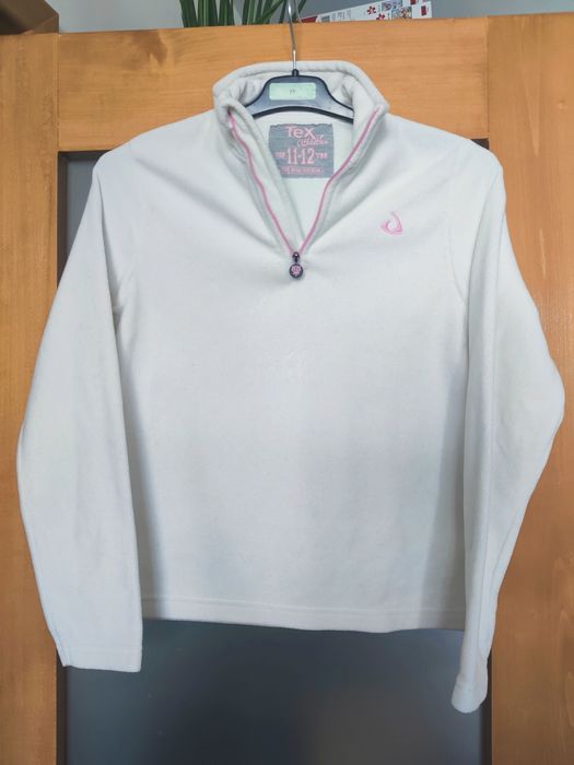 Bluza fleece alba fete