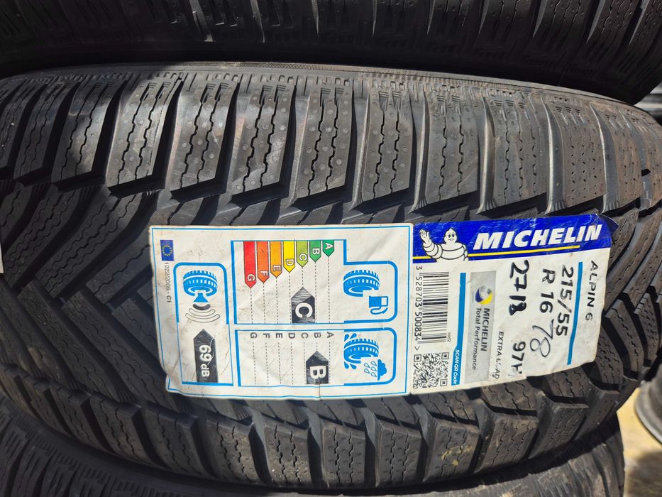 4 Anvelope M+S IARNA - 215/55/16 - Michelin Alpin 6 - NOI - DOT 2018 !