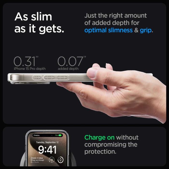 Magsafe Калъф за iPhone 15 Pro, SPIGEN Zero One Ultra Hybrid Case
