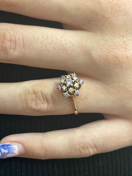 Inel aur 14 k cu pietre semiprețioase