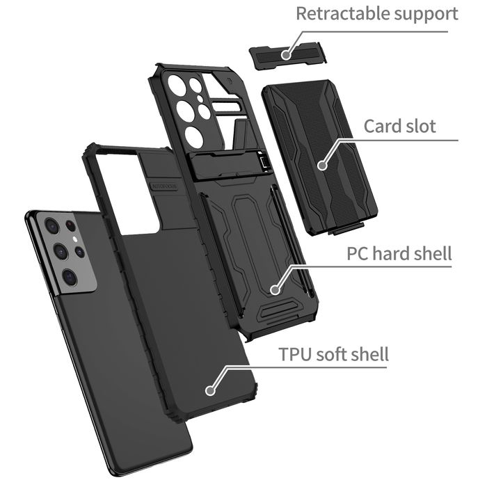Samsung Galaxy S24+ / A15 / CARD HOLDER Удароустойчив кейс
