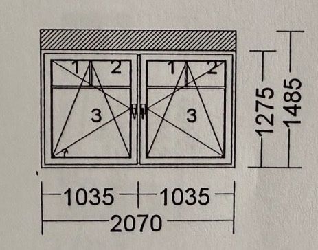 FEREASTRA LEMN ALU UNILUX Germania termopan H 127xL200, H108xL153, H103xL86 Garantie