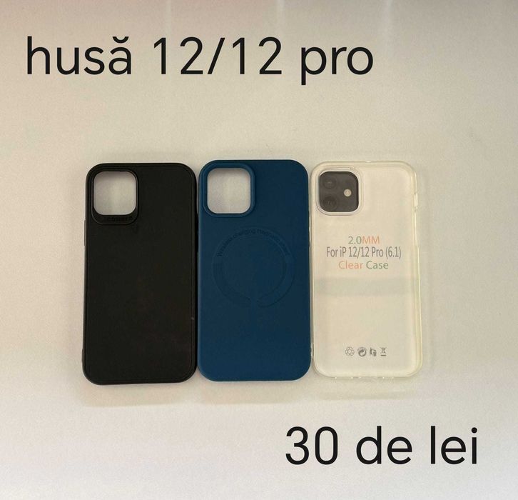 Folie, Husa, Incarcator, Cablu iPhone 12 Pro - Montaj gratuit folie