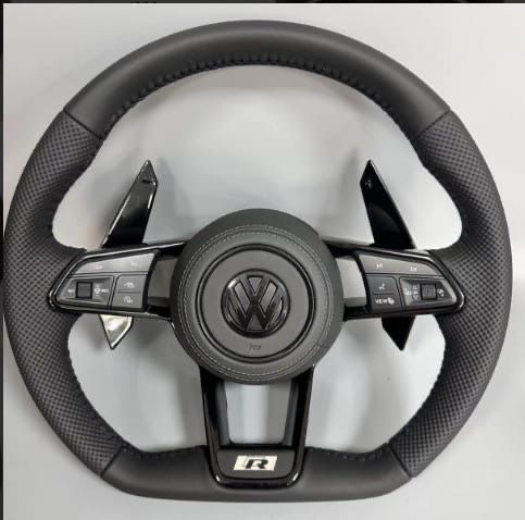 Volan BMW M Tesit /Plat cu Padele si piele Nappa , airbag Original  Seria F si E