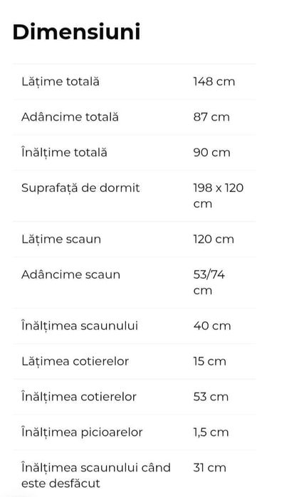 Canapea extensibila sofa orion