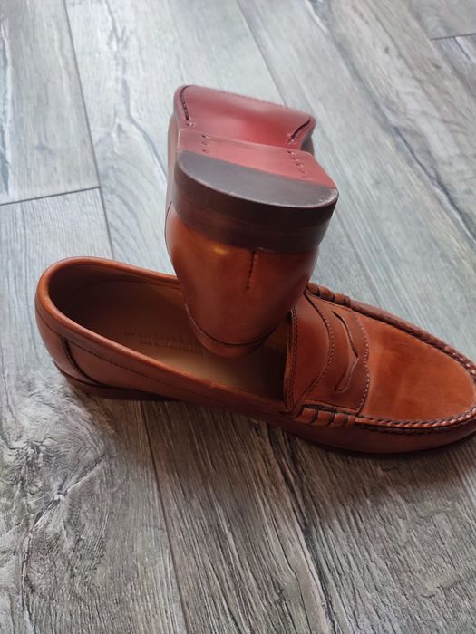 Pantofi de tip Mocasini din piele cusuți manual