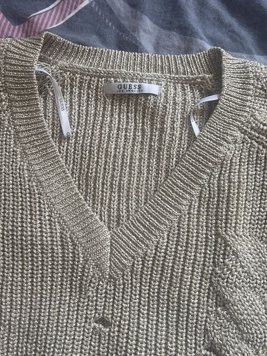Златист пуловер/блузка guess