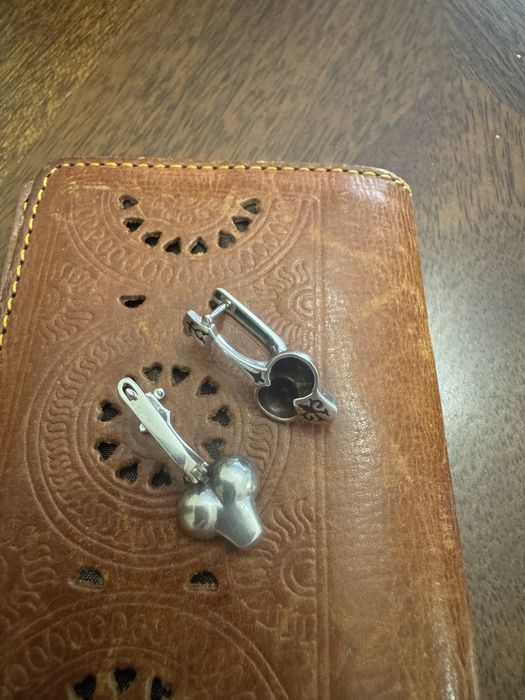 серебро серьги Қобыз