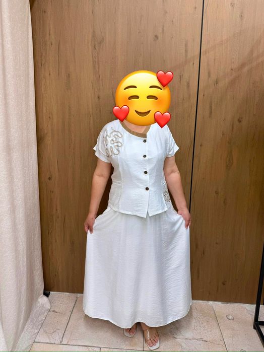 Двойка белый юбка, кофта