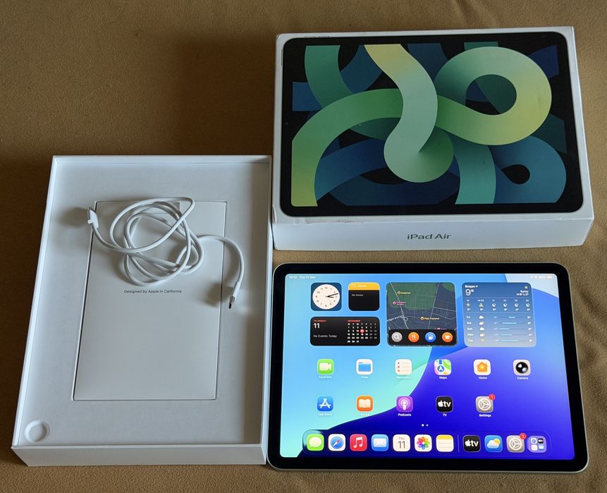 Apple iPad Air 4Th  2020, 64Gbgb, Verde, cutie, manuale si cablu